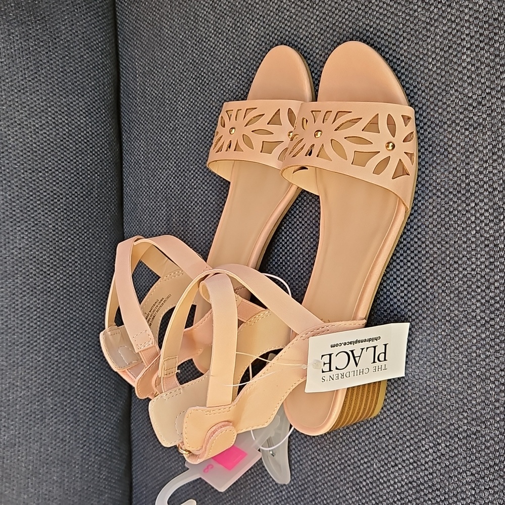 Children's Place Cutout Pink Sandals - Picture 2 of 11